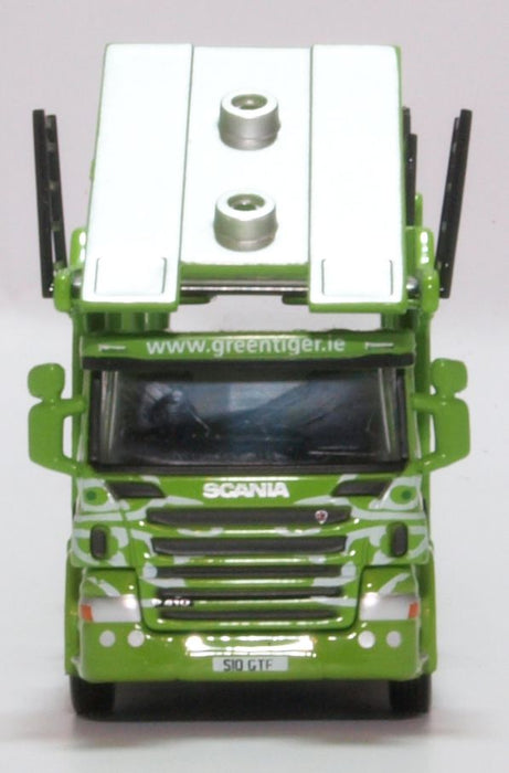 Oxford Diecast Scania Car Transporter Green Tiger 76SCT004