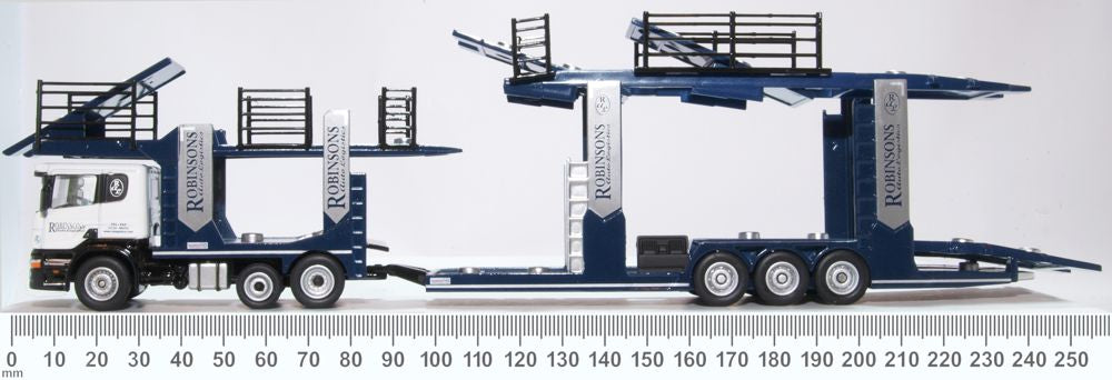 Oxford Diecast Scania Car Transporter Robinsons Autologistics 1:76 76SCT007
