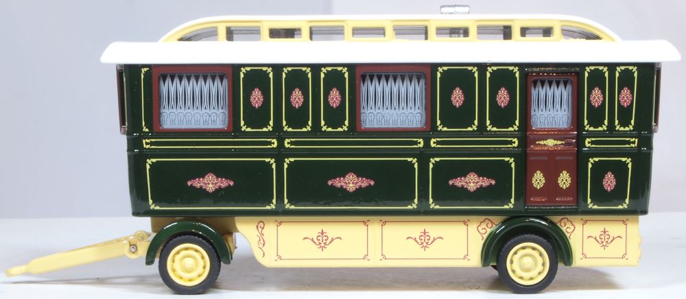 Oxford Diecast Showmans Caravan Green 76SCV002