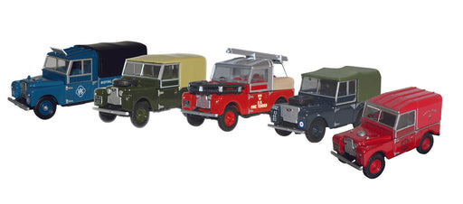 Oxford Diecast Land Rover 5 piece Set - 1:76 Scale 76SET17B