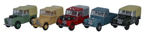 Oxford Diecast Land Rover 5 piece Set - 1:76 Scale 17C