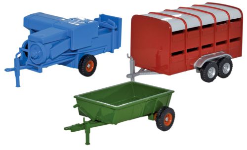 Oxford Diecast 3 Piece Farm Trailers  - 1:76 Scale 76SET36