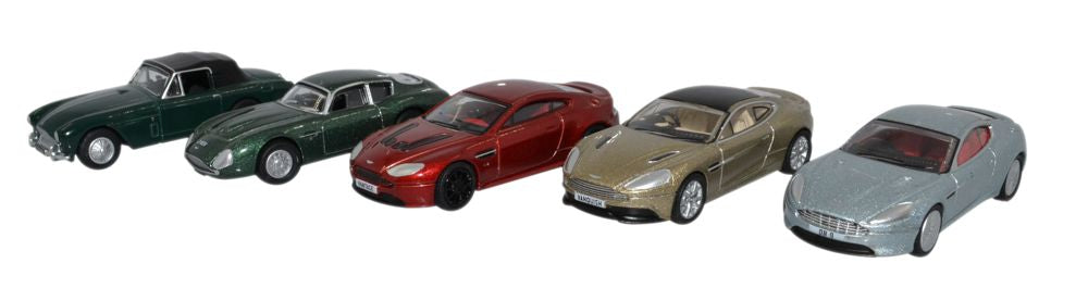 Oxford Diecast 5 Piece Aston Martin Set
