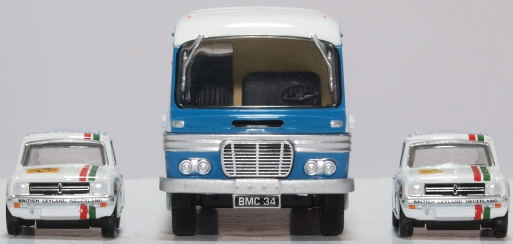 Oxford Diecast BMC Transporter & 2 Mini 1275GT Set British Leyland Ned 76SET54