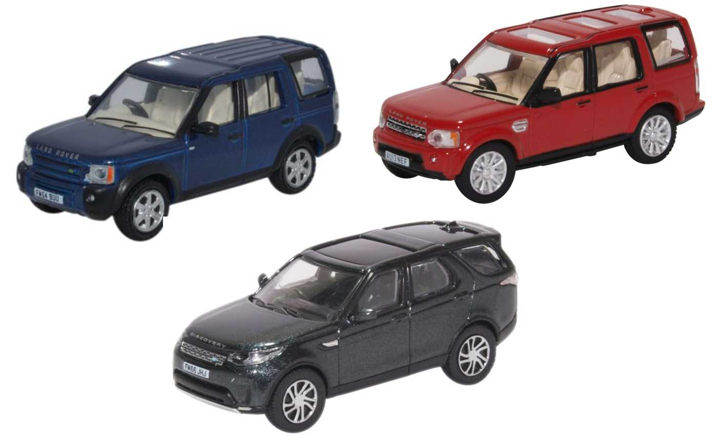 OXFORD DIECAST 1:76 Scale 3 Piece Land Rover Discovery Set 3/4/5