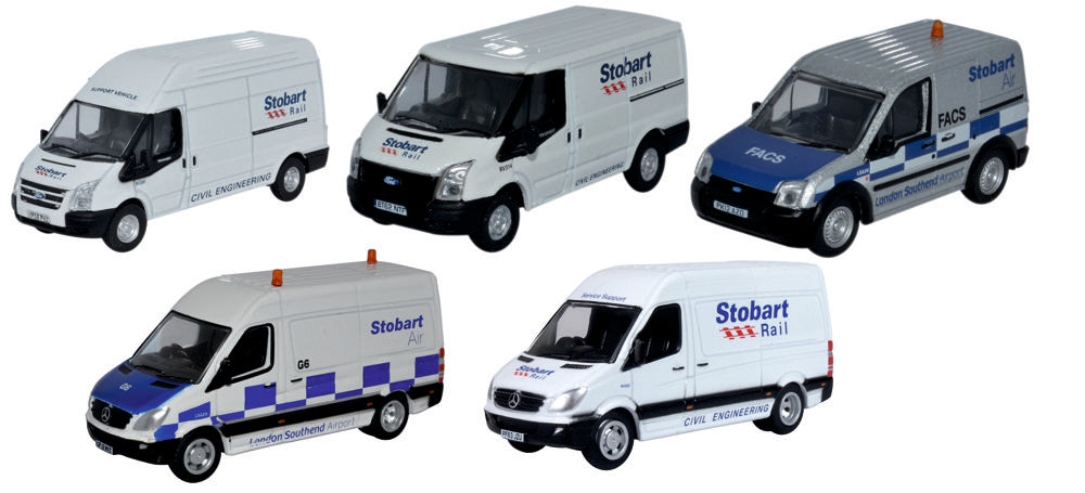 Oxford Diecast Stobart Group 5 Piece Van Set 76SET73