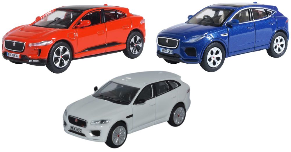 Oxford Diecast F Pace E Pace and I Pace 3 Piece Jaguar Set 76SET75