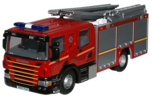 Oxford Diecast Merseyside Scania CP28 Pump Ladder - 1:76 Scale 76SFE004