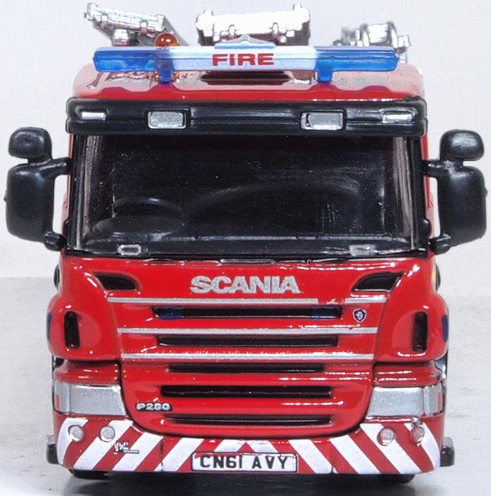 Oxford Diecast South Wales Fire & Rescue Scania Pump Ladder CP28 76SFE012