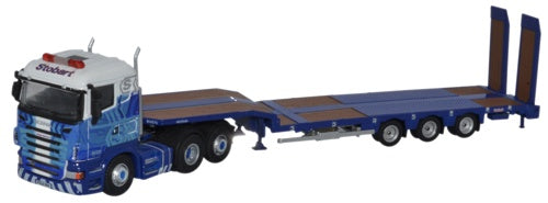 Oxford Diecast Scania Highline Nooteboom 3 Axle Low Loader Stobart 76SHL01ST