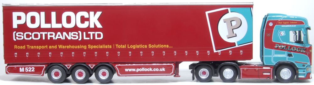 Oxford Diecast Scania New Generation (S) Curtainside Pollock 76SNG002