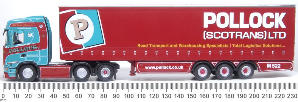 Oxford Diecast Scania New Generation (S) Curtainside Pollock 76SNG002