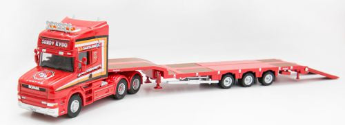 Oxford Diecast Scania T Cab 3 Axle Nooteboom Semi Low Loader Sandy Kyd 76TCAB008