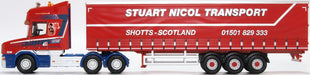 Oxford Diecast Scania T Cab Short Curtainside Stuart Nicol Transport 76TCAB010