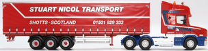 Oxford Diecast Scania T Cab Short Curtainside Stuart Nicol Transport 76TCAB010