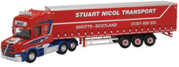Oxford Diecast Scania T Cab Short Curtainside Stuart Nicol Transport 76TCAB010