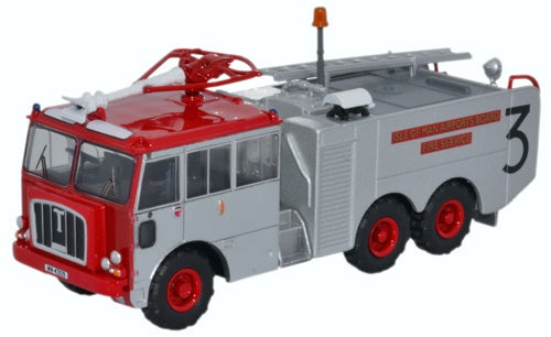 Oxford Diecast Thornycroft Nubian Isle Of Man Airports Board Fire 76TN004