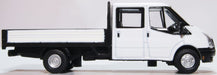 Oxford Diecast White Ford Transit Dropside 76TPU005 1:76 Scale Right