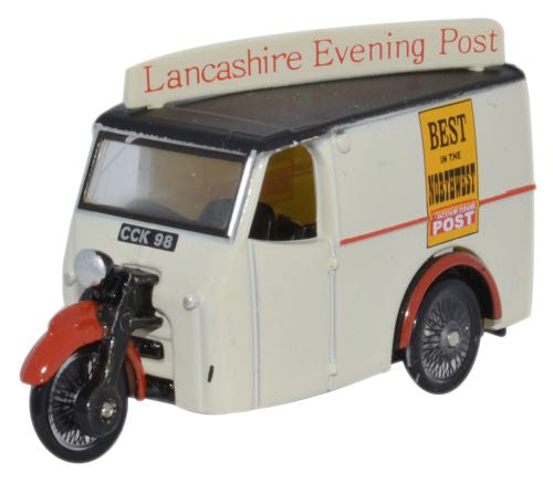 Oxford Diecast Tricycle Van Lancashire Evening Post - 1:76 Scale 76TV006