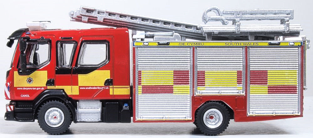 Oxford Diecast Volvo Fl Emergency One Pump Ladder South Wales Fire & Rescue 76VEO002