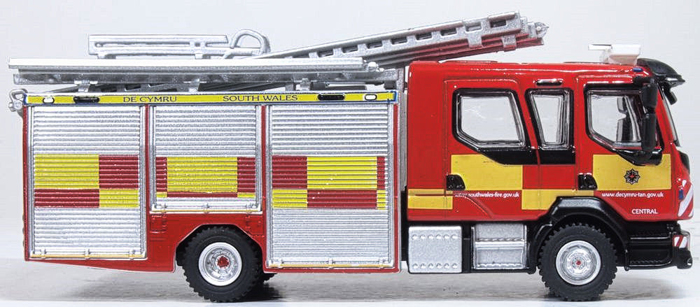 Oxford Diecast Volvo Fl Emergency One Pump Ladder South Wales Fire & Rescue 76VEO002