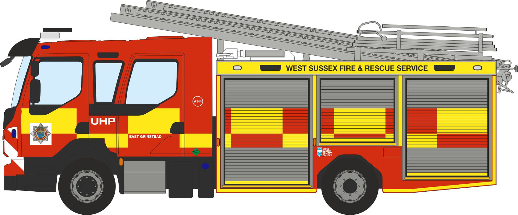76VEO004 Volvo FL Emergency One Pump Ladder West Sussex Fire & Rescue