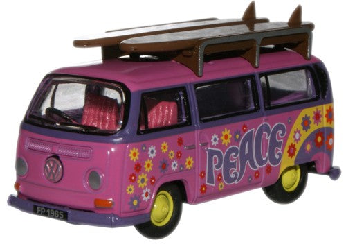 Oxford Diecast VW Minibus/Surfboards Flower Power - 1:76 Scale 76VW017