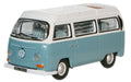Oxford Diecast Chrome Blue White VW Bay Window Camper - 1:76 Scale 76VW020