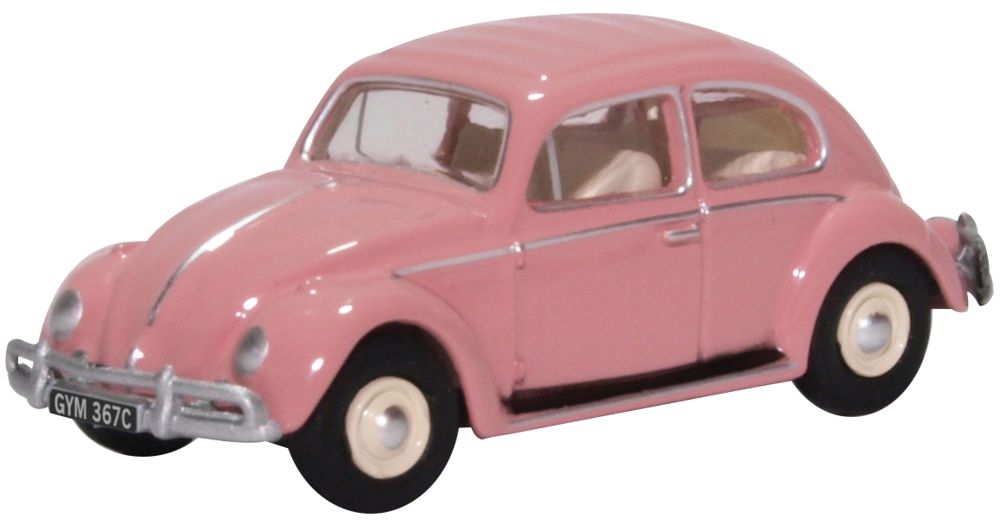 Oxford Diecast VW Beetle Pink UK Reg 1:76 76VWB011UK