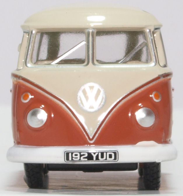 Oxford Diecast VW T1 Samba Bus Sealing Wax Red Beige Grey 76VWS001