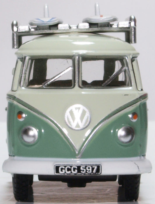 Oxford Diecast VW T1 Samba Bus/surfboards Turquoise/blue White 76VWS005