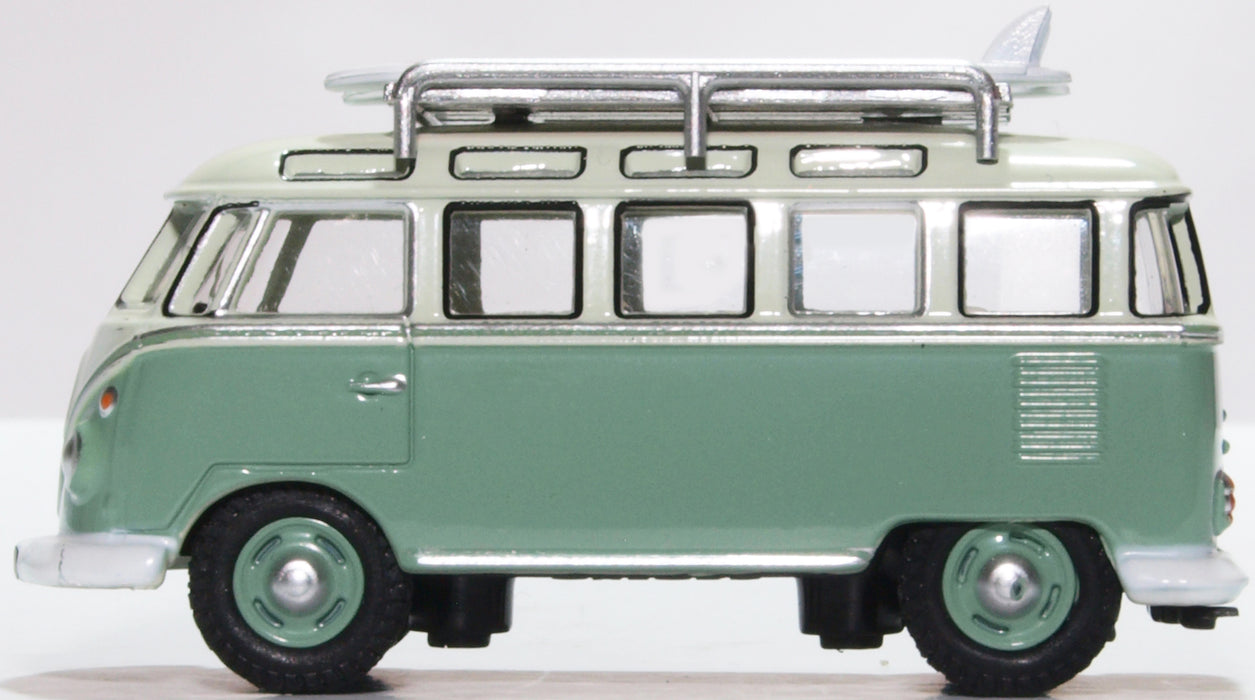 Oxford Diecast VW T1 Samba Bus/surfboards Turquoise/blue White 76VWS005