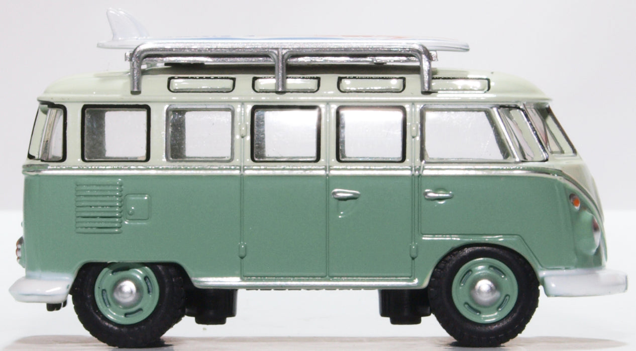 Oxford Diecast VW T1 Samba Bus/surfboards Turquoise/blue White 76VWS005