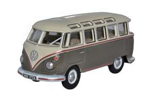 Oxford Diecast VW T1 Samba Bus Mouse Grey and Pearl White 76VWS009