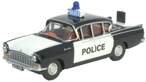 Oxford Diecast Vauxhall Cresta Black Police Car - 1:76 Scale