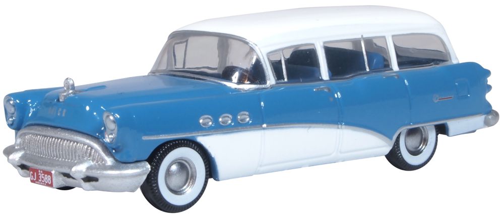 Oxford Diecast Buick Century Estate Wagon 1954 Blue Arctic White