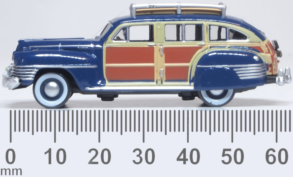 Oxford Diecast South Sea Blue Chrysler T & C Woody Wagon 1942