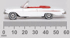 Oxford Diecast Chevrolet Impala 1961 White Roman Red 87CI61003