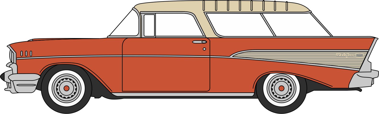 87CN57008 1957 Chevrolet Nomad Adobe Beige/Sierra Gold