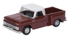 Oxford Diecast Chevrolet Stepside Pick Up 1965 Maroon Metallic 87CP65003