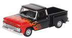 Oxford Diecast Chevrolet Stepside Pick Up 1965 Black/Orange 87CP65004