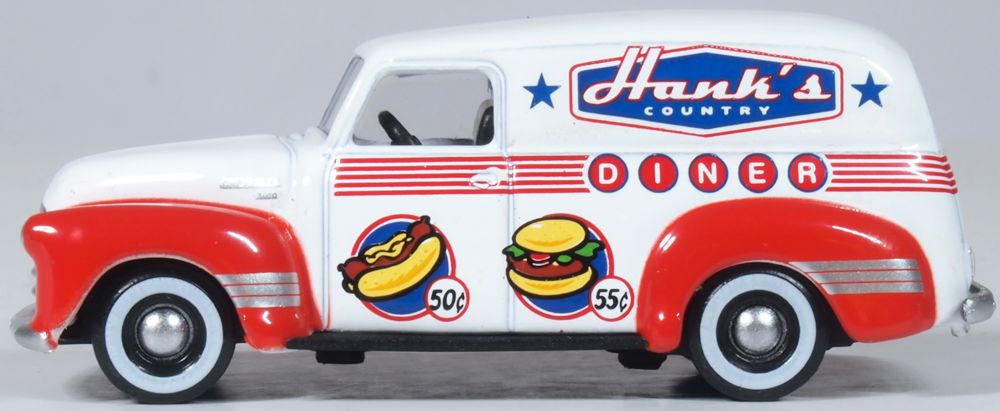 Oxford Diecast Hanks Country Diner Chevrolet Panel Van 1950 87CV50003