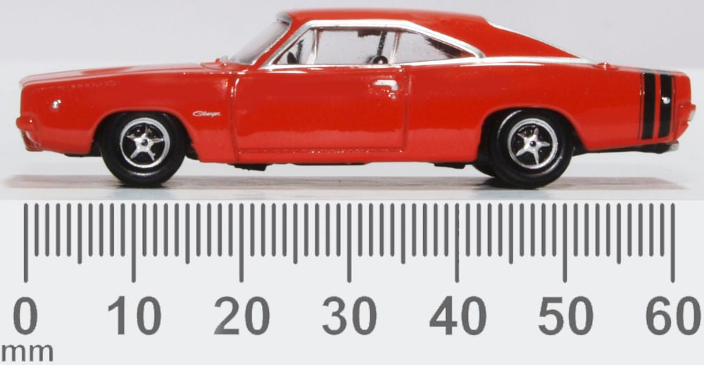 Oxford Diecast Dodge Charger 1968 Bright Red 1:87 87DC68001