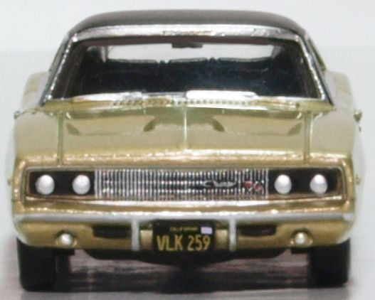 Oxford Diecast Dodge Charger 1968 Gold and Black 87DC68002