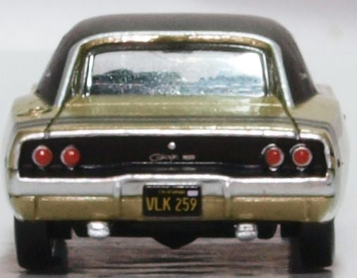 Oxford Diecast Dodge Charger 1968 Gold and Black 87DC68002