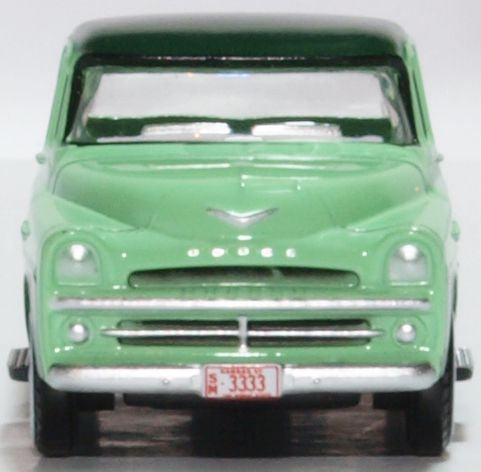 Oxford Diecast Dodge D100 Sweptside Pick Up 1957 Forest Green/misty Gr 87DP57003