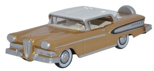 Oxford Diecast Edsel Citation 1958 Gold Metallic_Frost White - 1:87 Sc 87ED58004