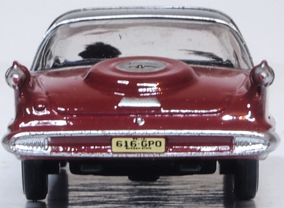 Oxford Diecast 1/87 HO Scale 1959 Chrysler Imperial Crown Coupe – Red Over Black