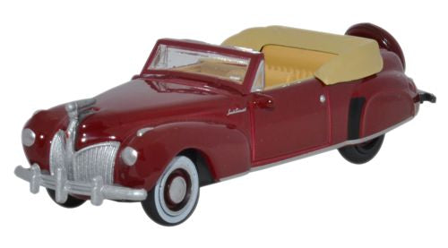 Oxford Diecast Lincoln Continental 1941 Maroon - 1:87 Scale 87LC41001