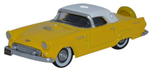 Oxford Diecast 1956 Ford Thunderbird Goldenglow Yellow/Colonial White 87TH56005